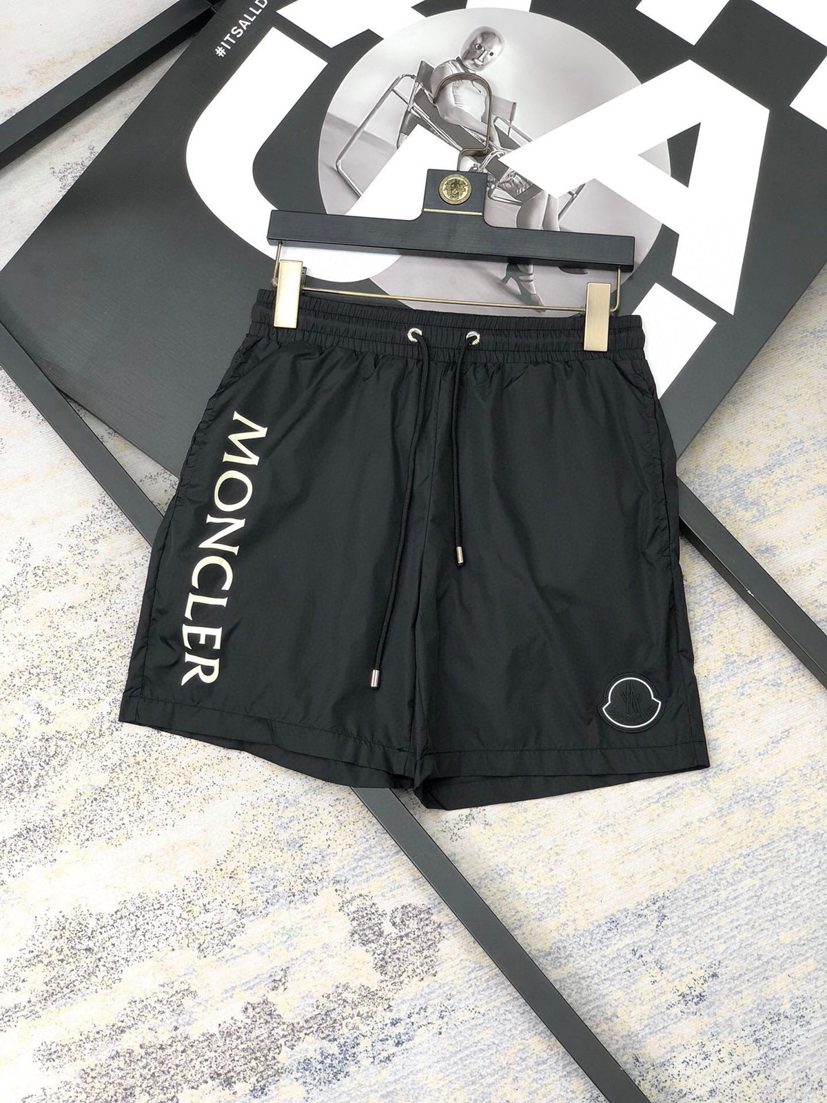 SPORT LOGO SWIM SHORTS – BLACK