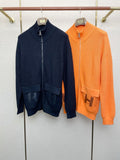 FULL ZIP KNIT JACKET WITH FRONT POCKETS