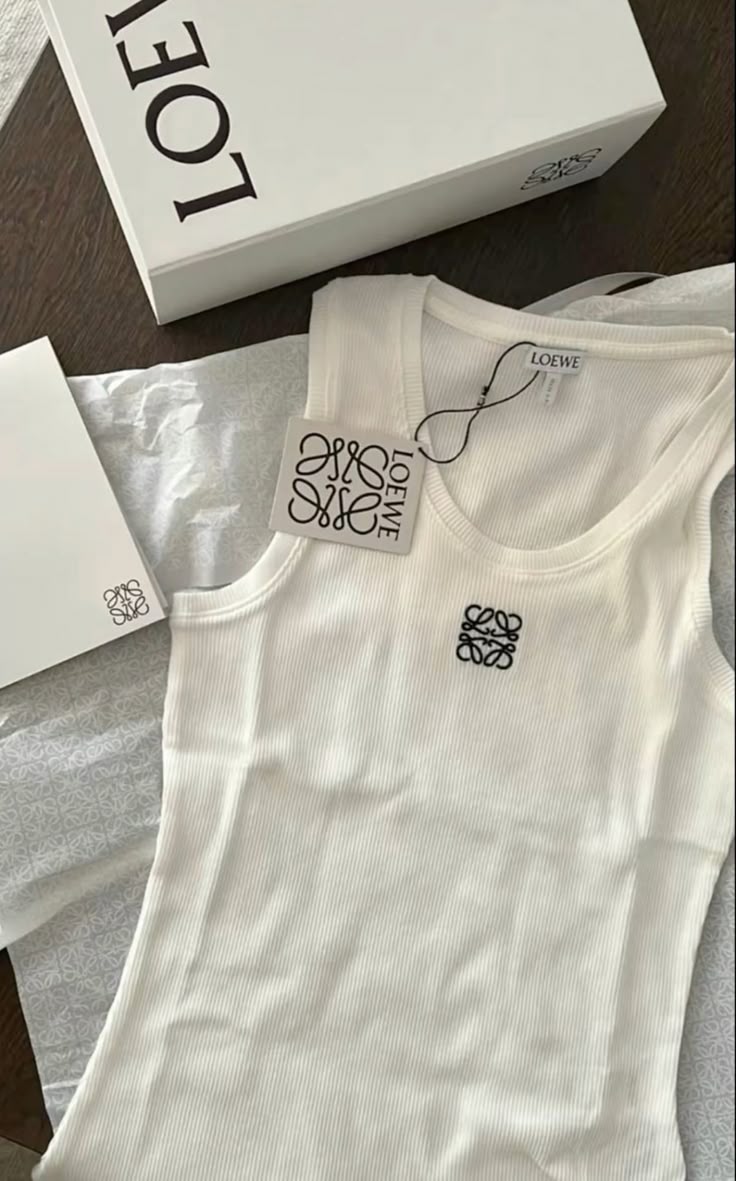 ANAGRAM EMBROIDERED RIBBED TANK TOP
