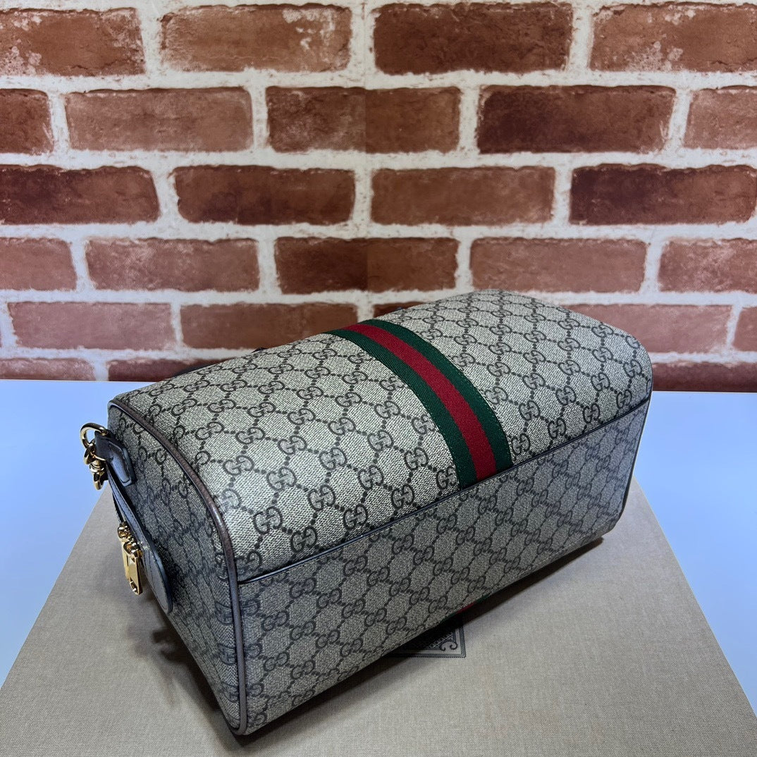 VINTAGE STRIPE CANVAS DUFFLE BAG