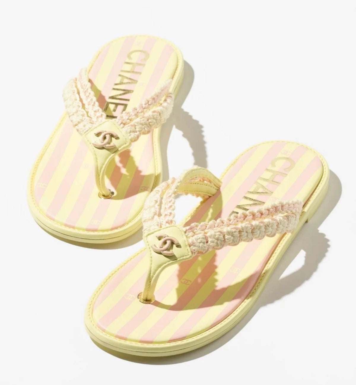 PASTEL YELLOW THONGS