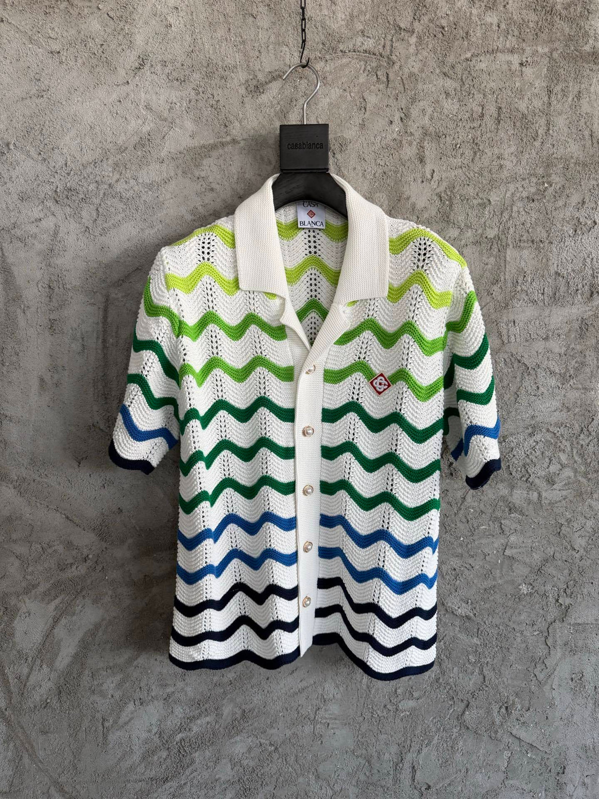 WAVE KNIT SHORT-SLEEVE SHIRT & SHORTS SET