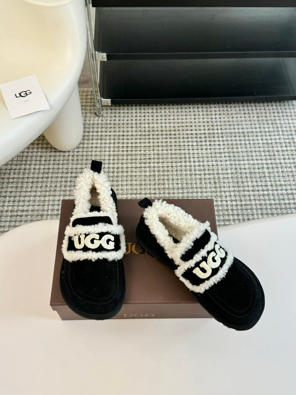 COZY SHEARLING PLATFORM SLIPPERS