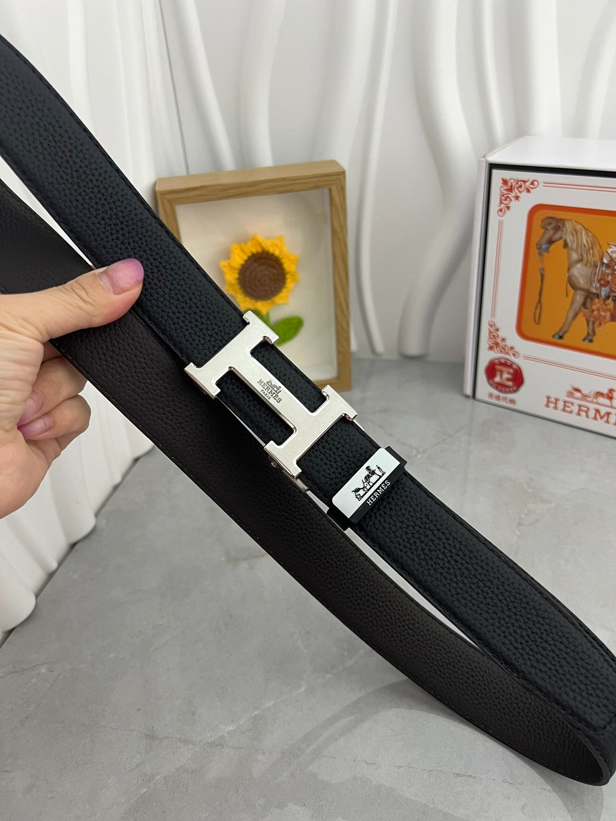 PREMIUM LEATHER BELT – SILVER BUCKLE EDITION